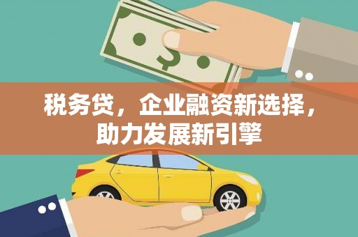 盱眙税务贷，企业融资新选择，助力发展新引擎