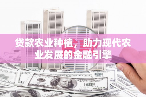 盱眙贷款农业种植，助力现代农业发展的金融引擎