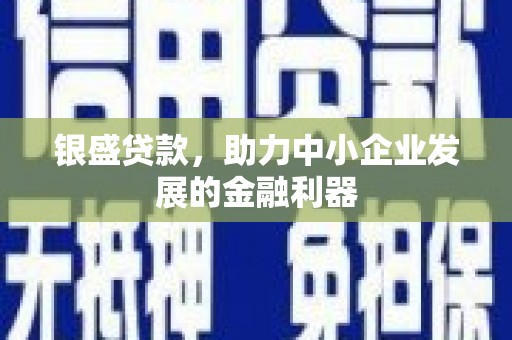 盱眙银盛贷款，助力中小企业发展的金融利器